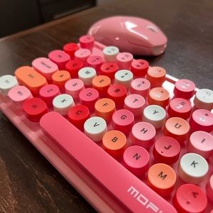 Pink Keyboard + Mouse